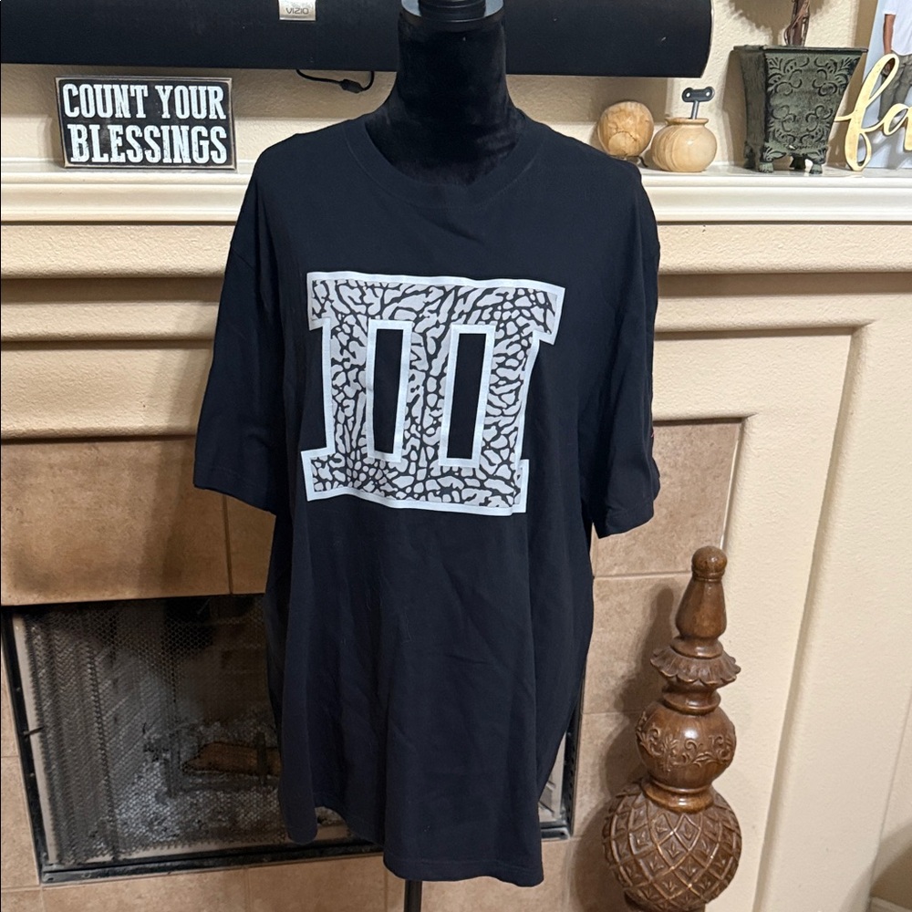 Jordan Black Tee with Gray Graphic
